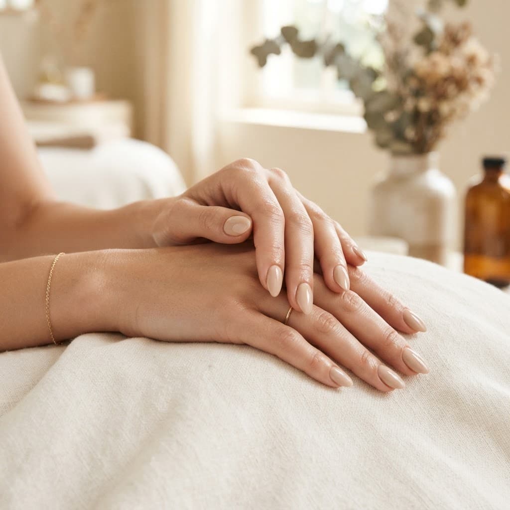 Hands after a manicure